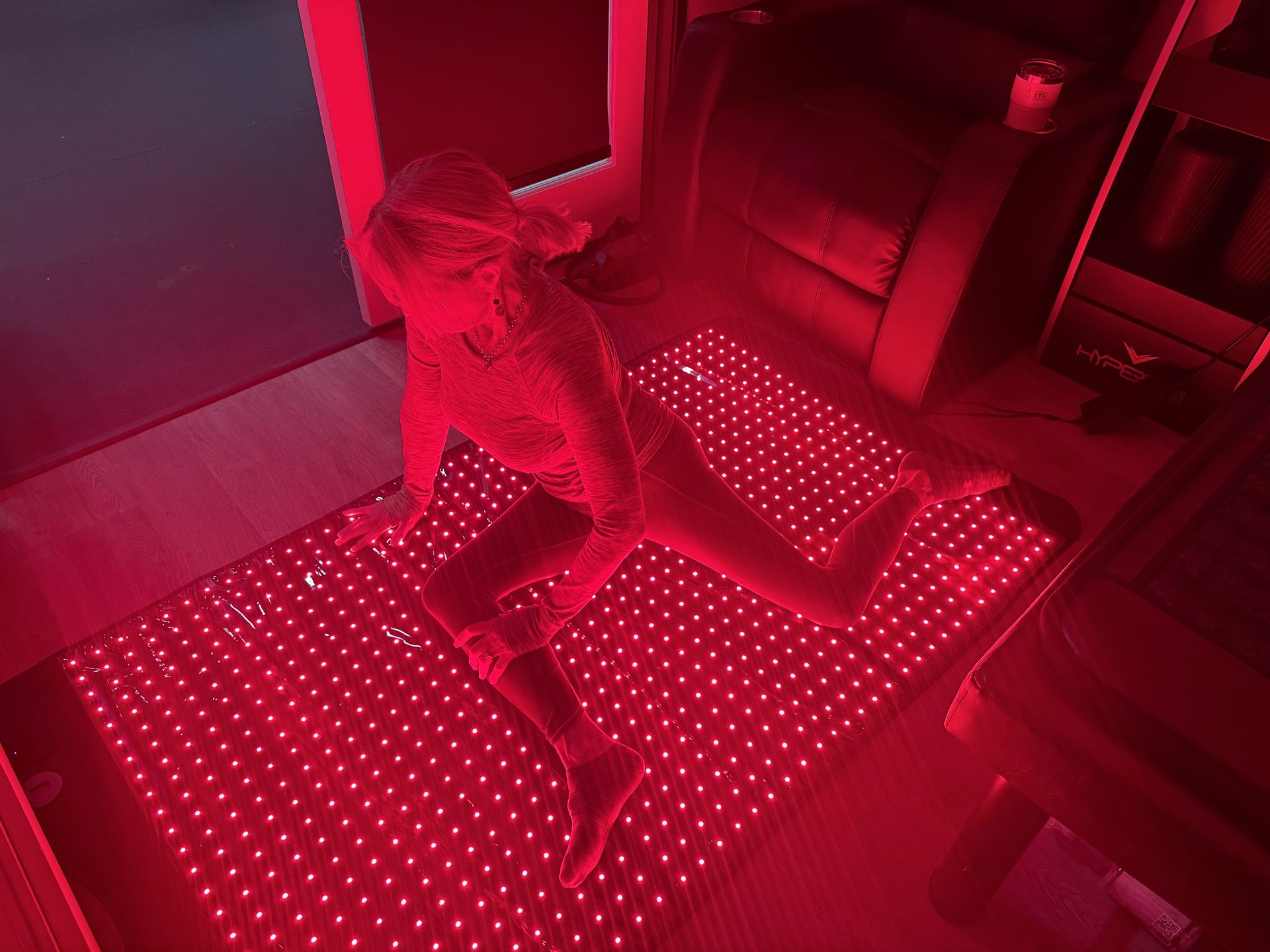 Red light panels in the IMS Recovery Room